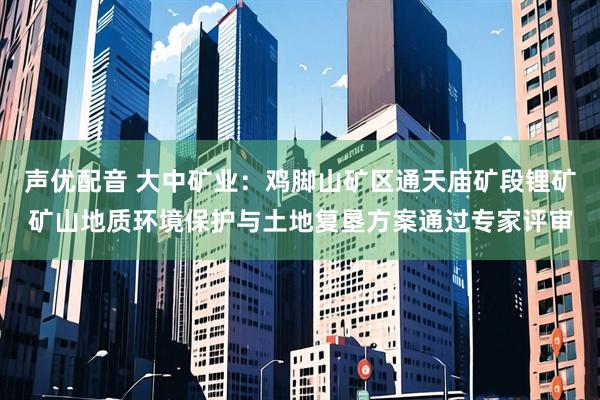 声优配音 大中矿业：鸡脚山矿区通天庙矿段锂矿矿山地质环境保护与土地复垦方案通过专家评审
